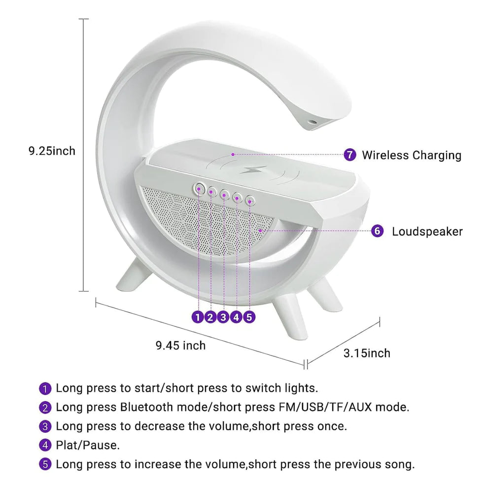 LED Wireless Charging Speaker
